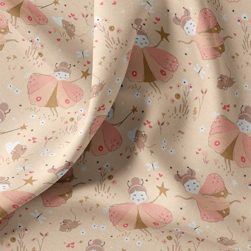Printed Cotton TALULA Peach / Pink